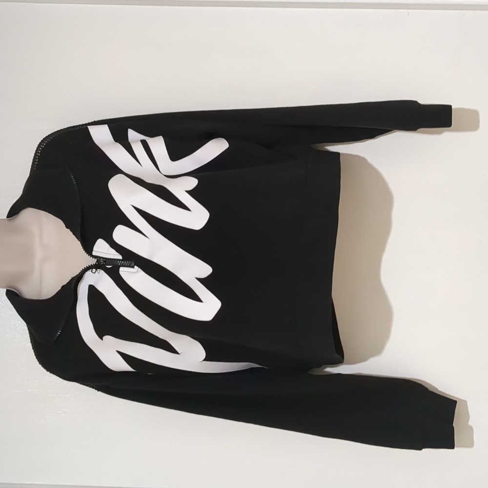 Pink Victoria’s Secret Crop Top 3/4 zip